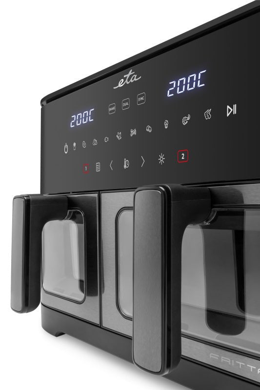 Eta Fritta Dual Eta316790000 Hot Air Fryer, 2600 W, 11 L, Black