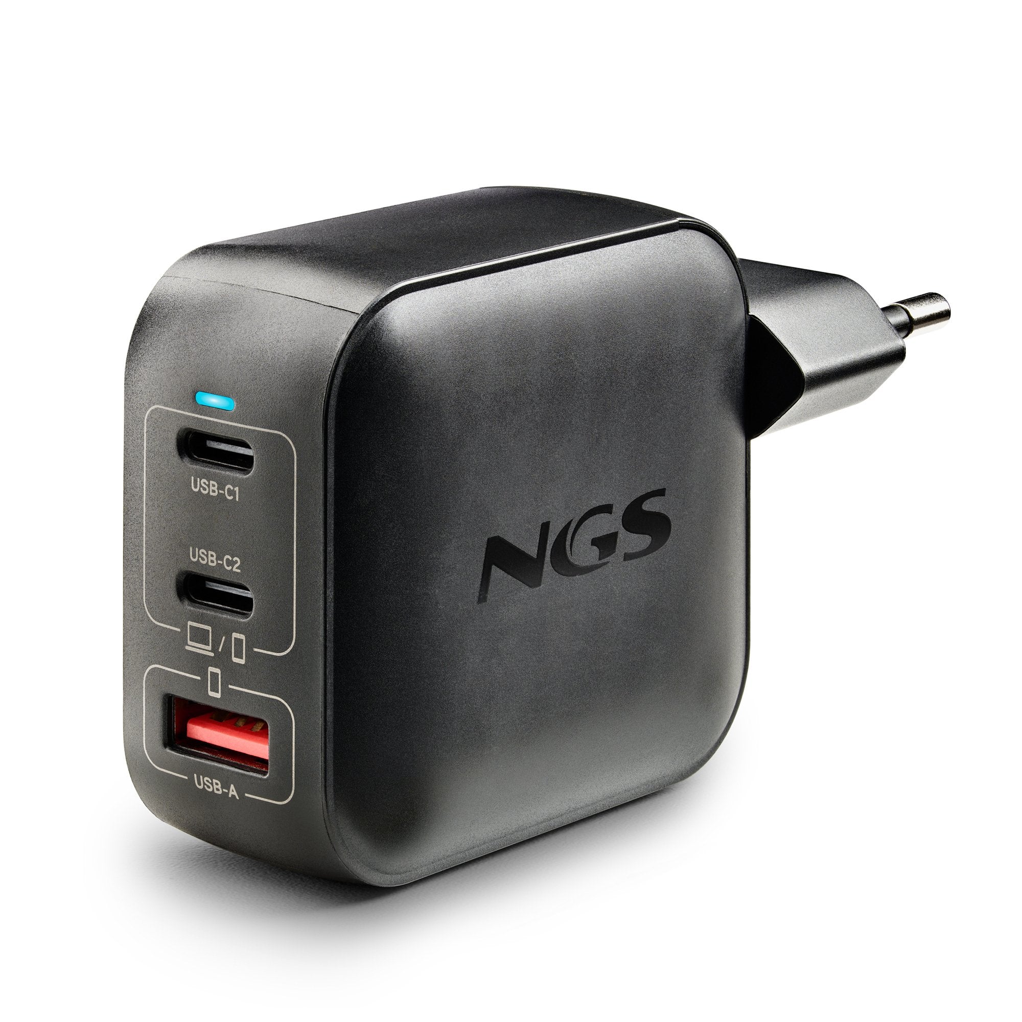 Cargador De Pared Gan Ngs Bud100wtiny 100w 2xusb Tipo-C 1xusb 100w