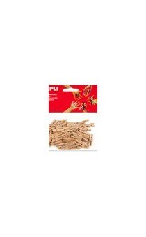Apli Pack De 45 Mini Pinzas De Madera Natural 25 X 3 Mm - Color Madera
