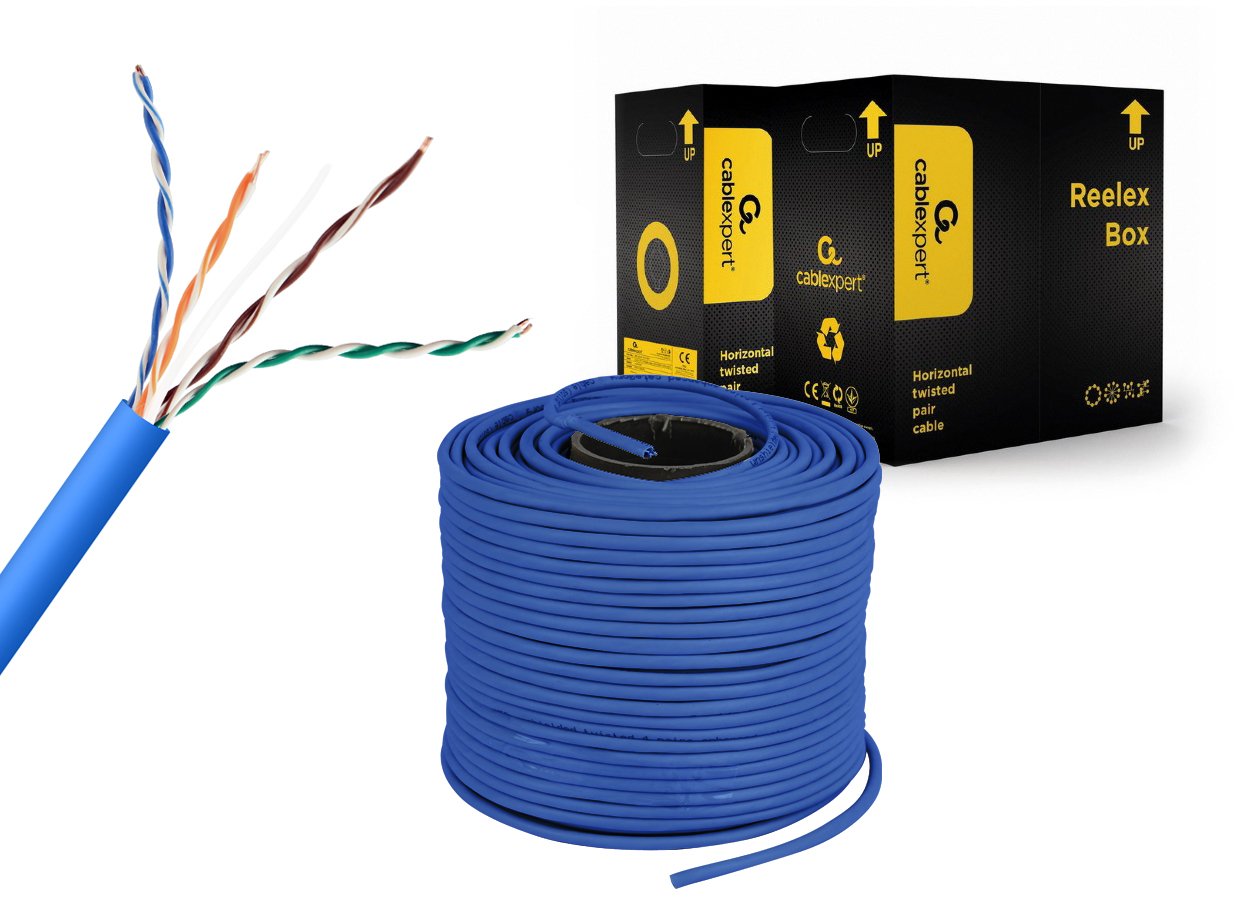 EAN 8716309123945 - Gembird UPC-5004E-SOL-B cable de red Azul 305 m Cat5e U/UTP (UTP) imagen 4