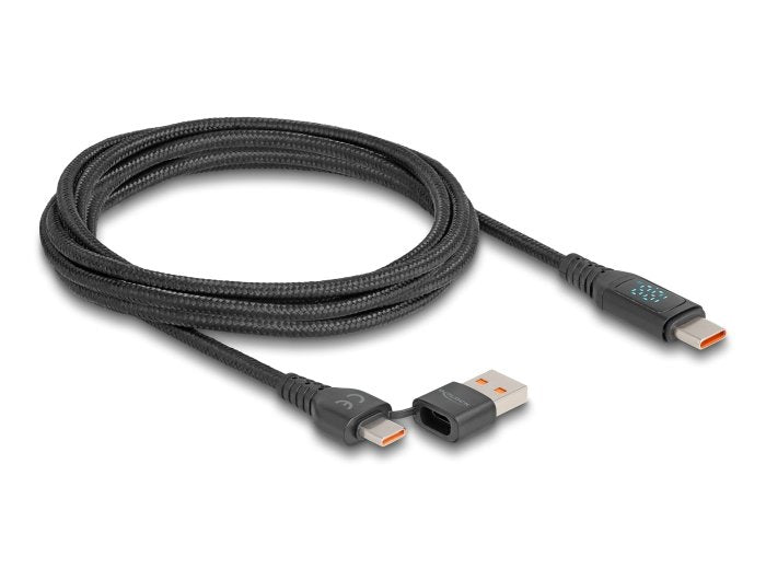 Delock Usb 2.0 Cable De Carga Usb Tipo-C + Usb Typ-A Macho A 2m