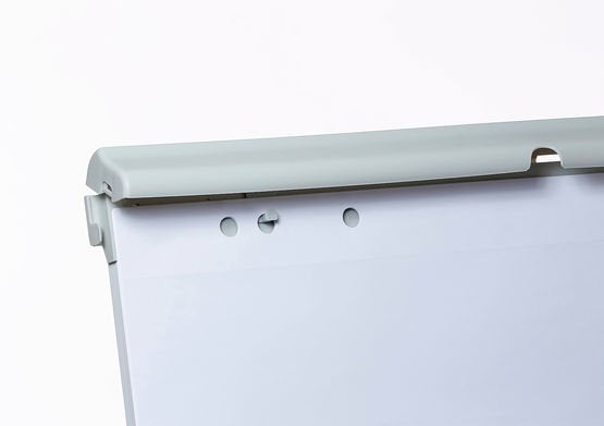 Dahle 96010 Pizarra Blanca Magnetica De Caballete Con Sujecion De Bloc Universal - Regulacion De La Altura Hasta 180cm - Bandeja Para Rotuladores - Color Blanco