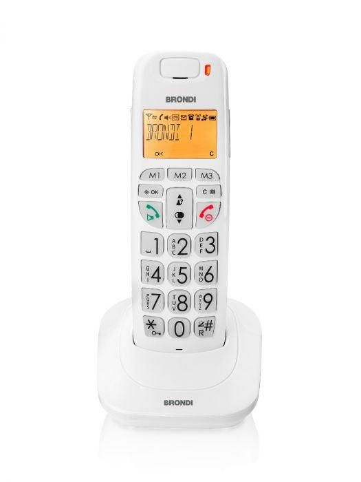 Telefono Cordless Brondi Bravo Bright Bianco