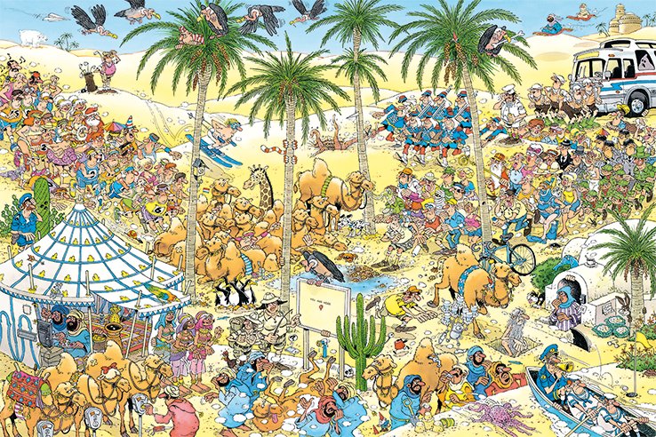 EAN 8710126190593 - Jan van Haasteren The Oasis 1500pcs Puzzle rompecabezas 1500 pieza(s) Cómics imagen 2
