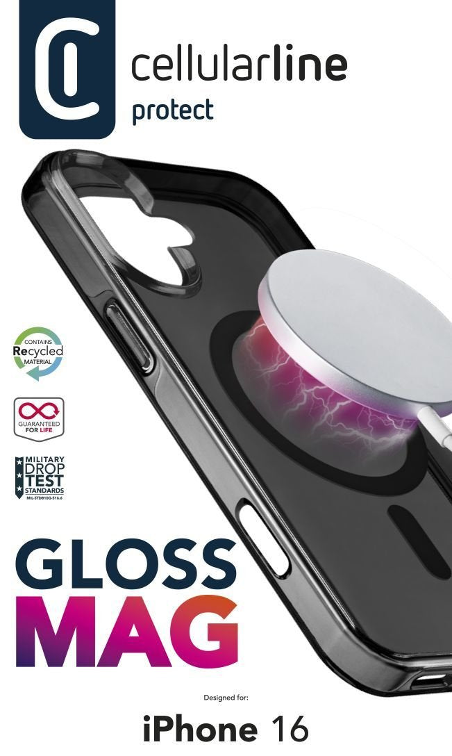 Cellularline Gloss Magsafe Case Mag Iphone 16 Negro
