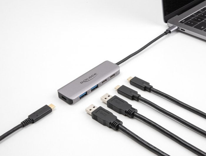 EAN 4043619642397 - DeLOCK 64239 hub de interfaz USB 3.2 Gen 1 (3.1 Gen 1) Type-C 5000 Mbit/s Gris imagen 2