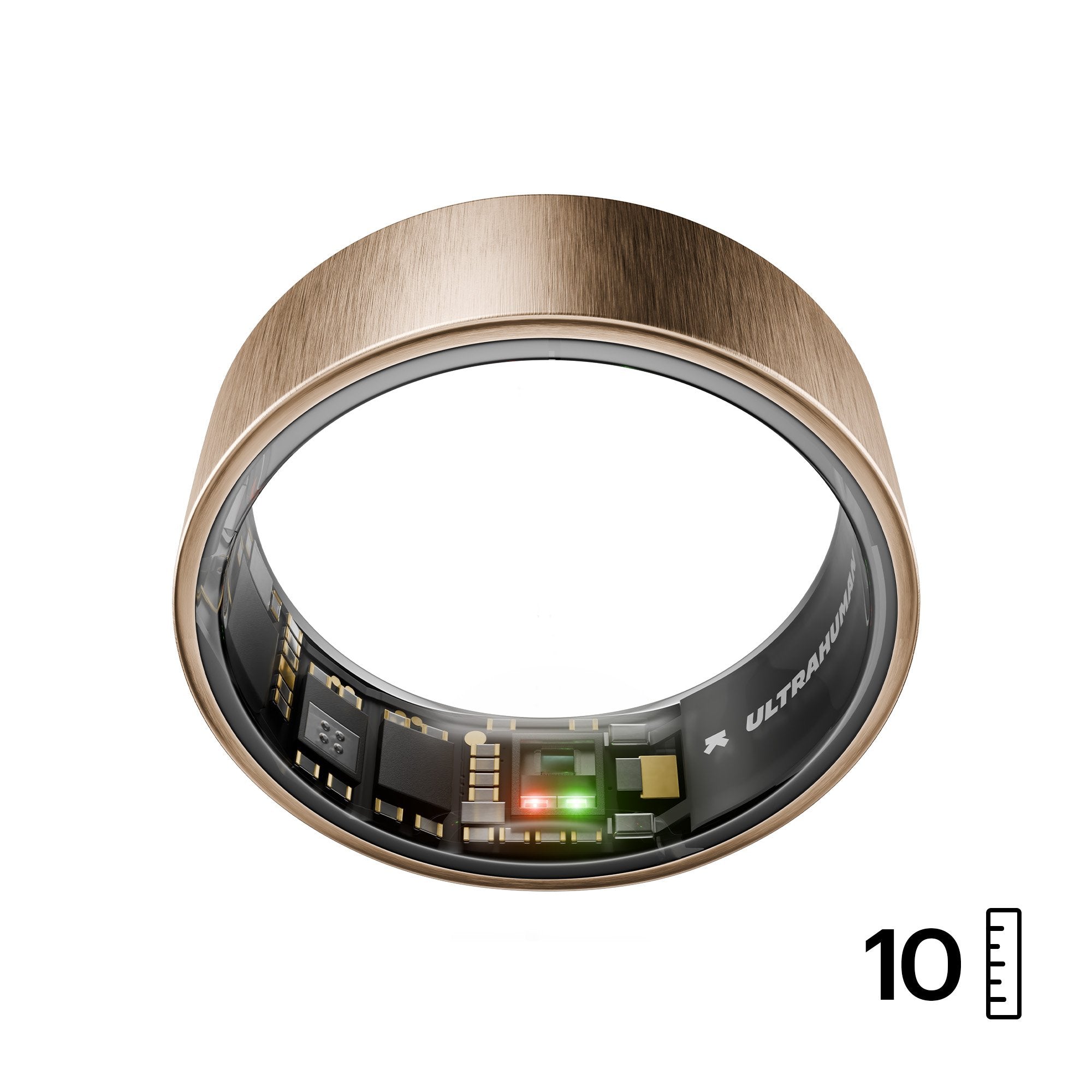 Anillo Ultrahuman Air - Anillo Inteligente Para Mujeres Y Hombres - Portátil Para Seguimiento Del Sueño Y La Actividad Física - Frecuencia Cardíaca - Anillo Inteligente Oro Rosa Talla 10