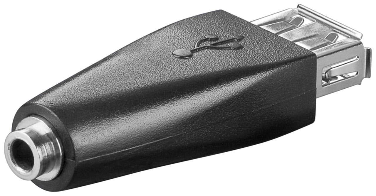 Goobay 93982 Cambiador De Género Para Cable Usb-A 3.5mm Negro