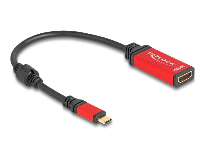 Delock 60053 Adaptador Usb Type-C A Hdmi (Modo Dp Alt) 8k 60 Hz Con Función Hdr Rojo