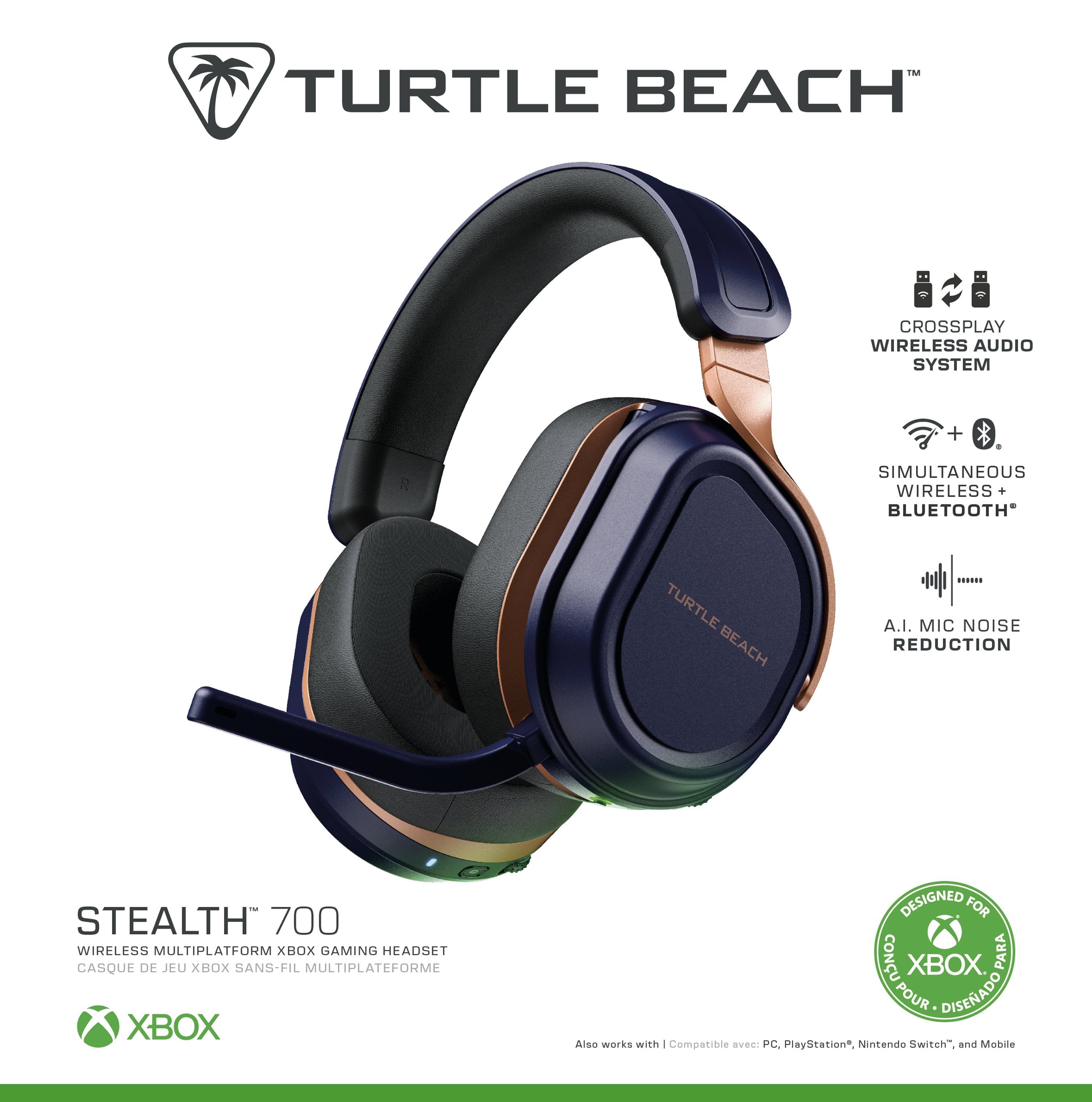 EAN 0731855021062 - Turtle Beach Stealth 700 Auriculares Alámbrico Diadema Juego Bluetooth Azul, Cobre imagen 12