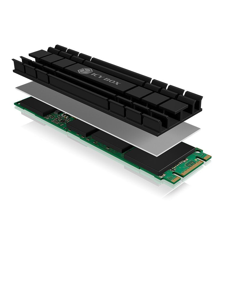 EAN 4250078166832 - ICY BOX IB-M2HS-701 M.2 NVMe SSD Disipador térmico/Radiador Negro 1 pieza(s) imagen 8