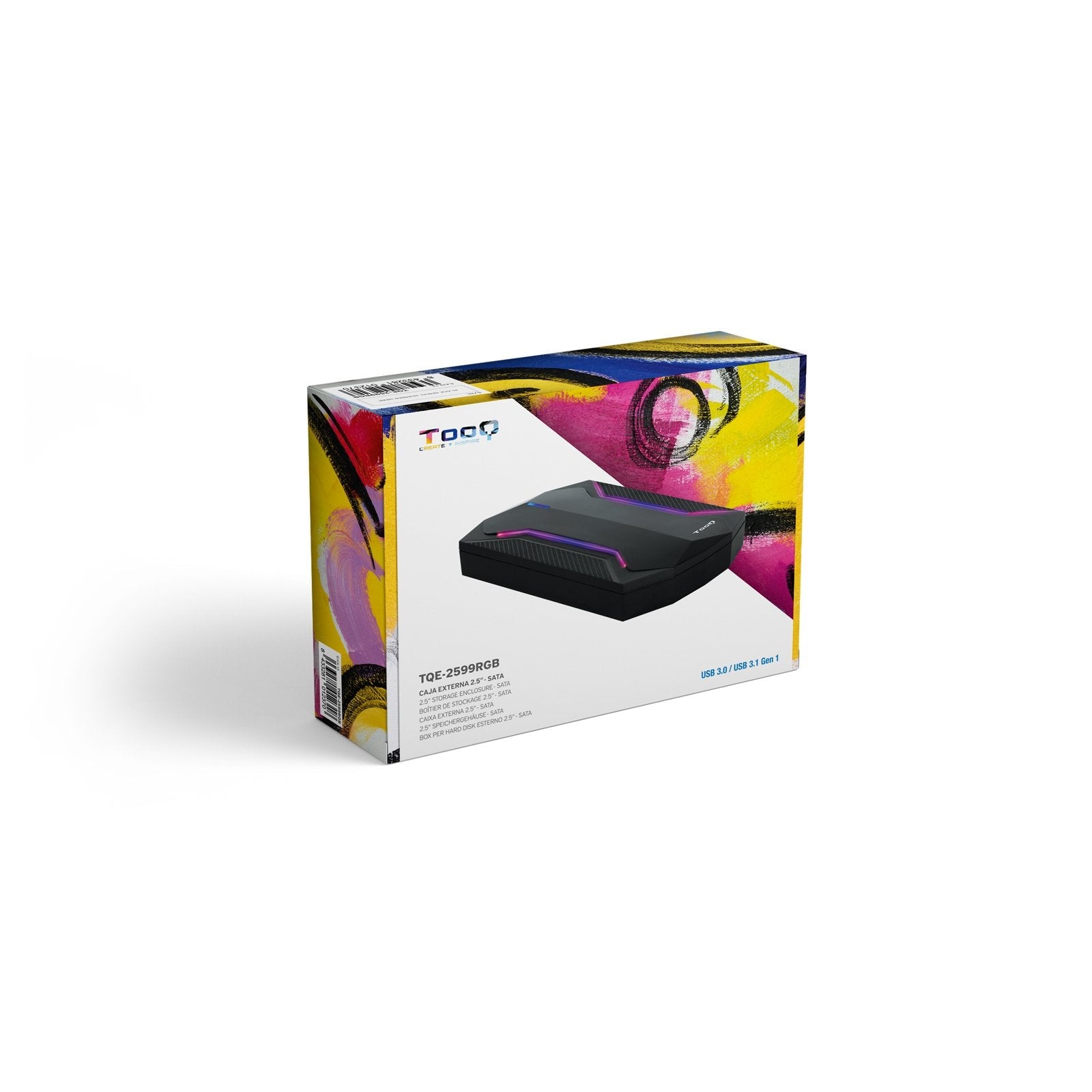 Tooq Caja Externa Gaming Para Discos De 2,5? Hdd/Ssd - Negro