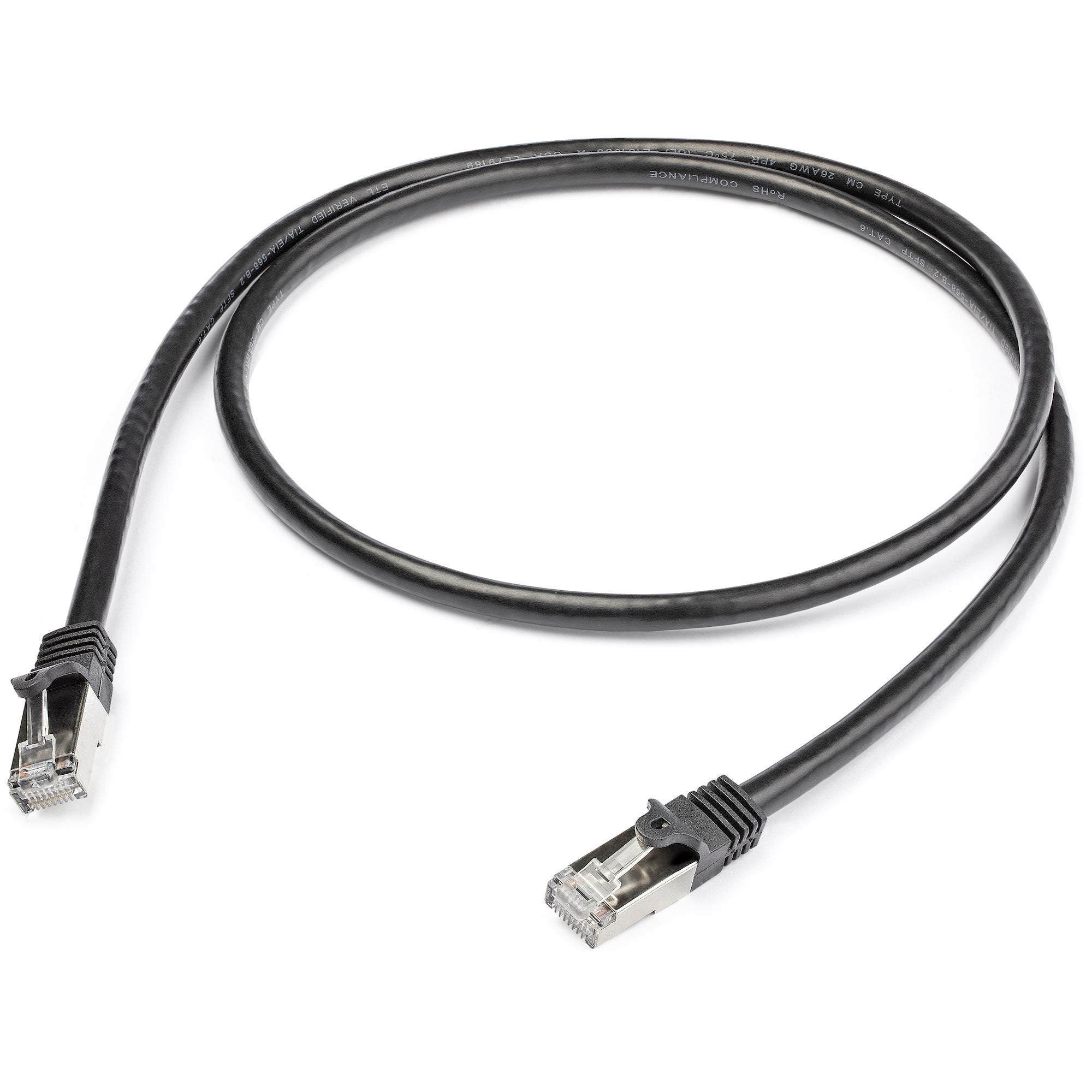 EAN 0065030863407 - StarTech.com N6SPAT1MBK cable de red Negro 1 m Cat6 SF/UTP (S-FTP) imagen 5