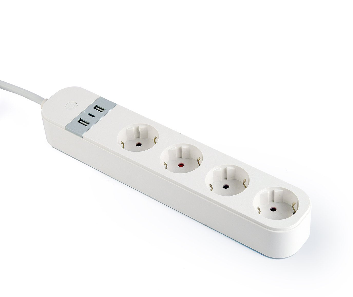 EAN 8716309128506 - Gembird TSL-PS-S4U-01-W regleta inteligente 4 salidas AC Tipo E 1,5 m 3 3880 W Blanco imagen 3