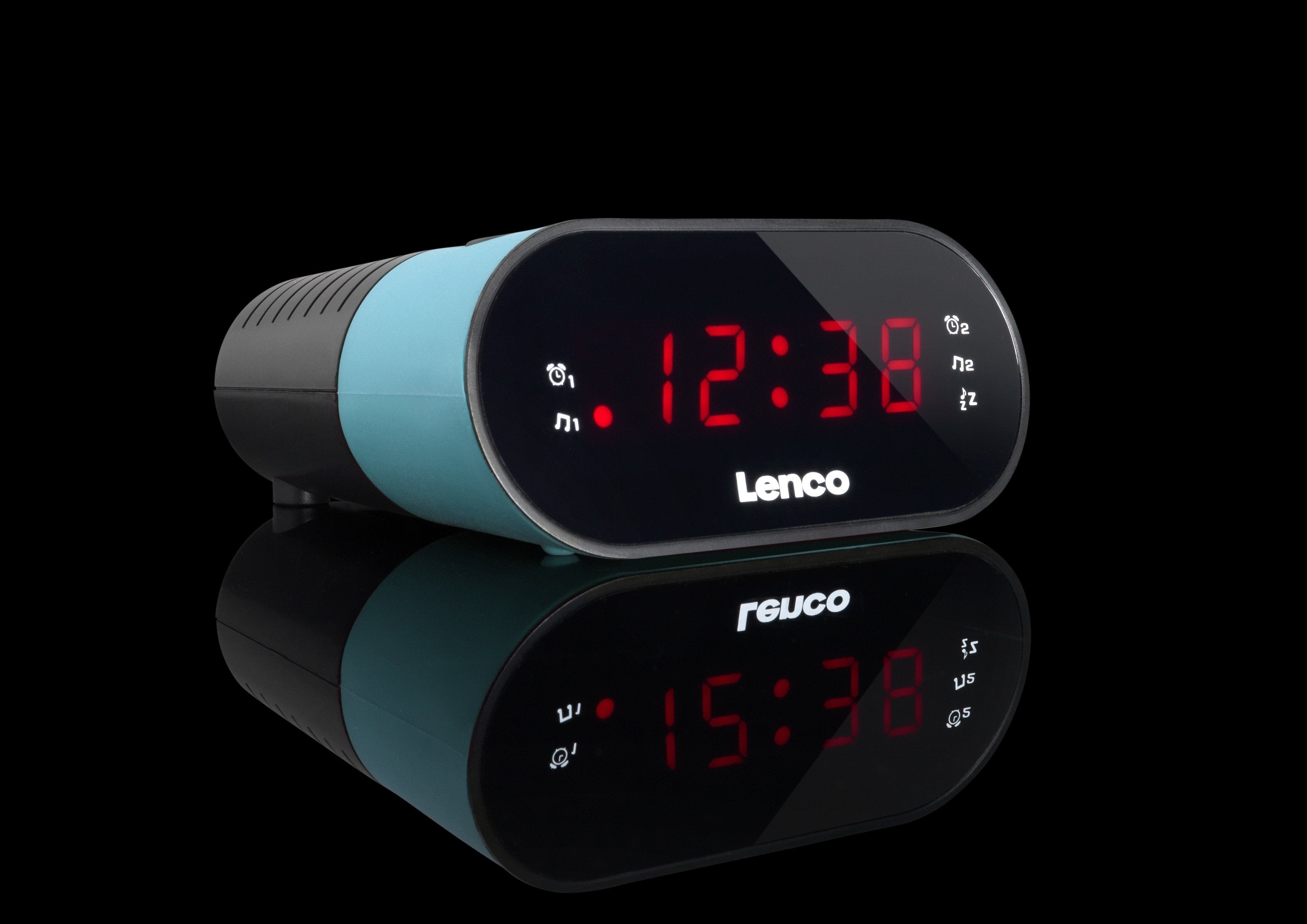 Lenco Cr-07 Radio Reloj Negro, Azul