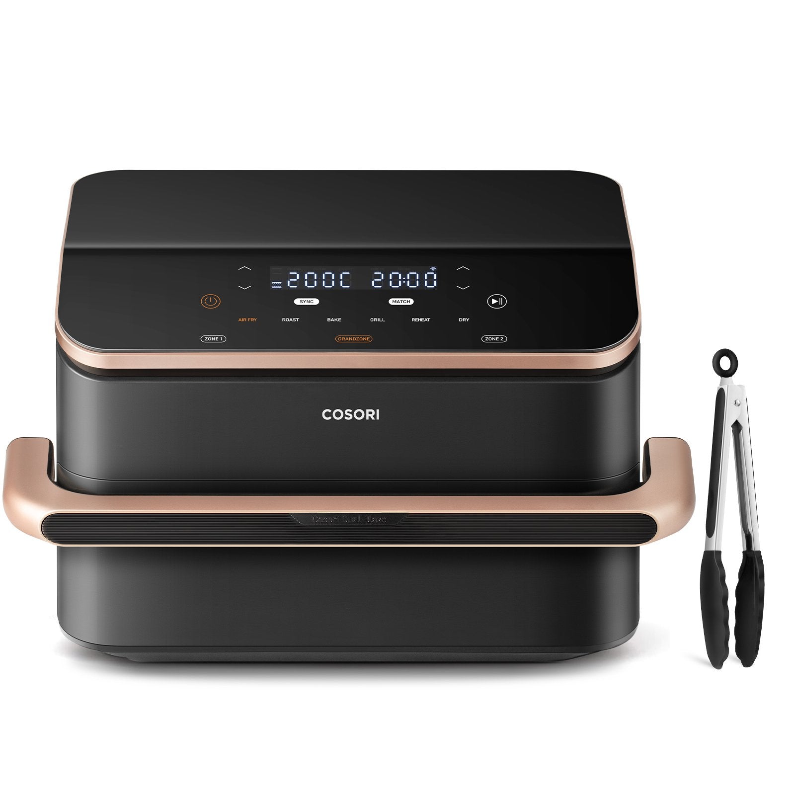 EAN 0810123673285 - Cosori Dual Blaze Twinfry Chef Edition Doble 10 L Independiente 2800 W Freidora de aire caliente Gris Osc imagen 2