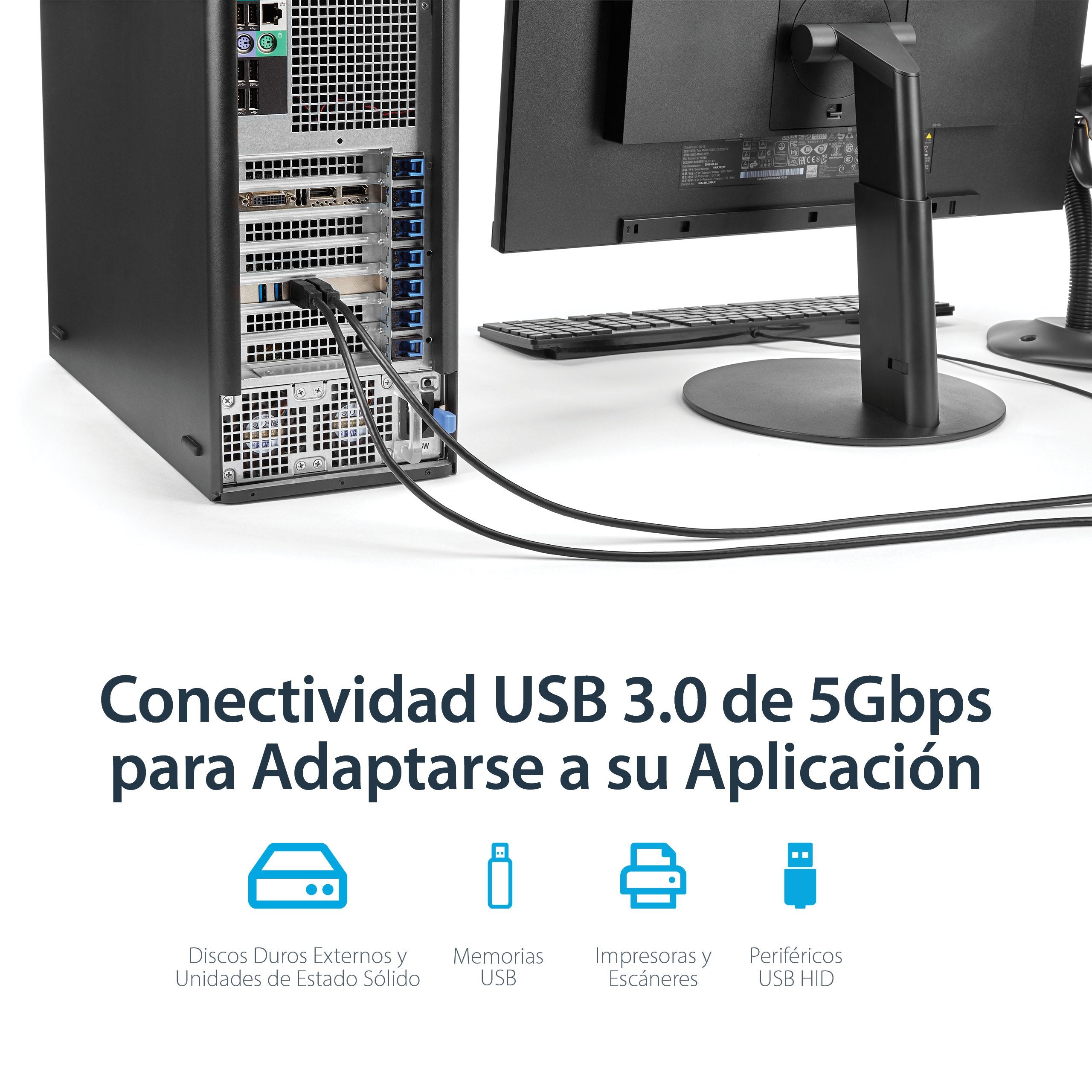 Startech Tarjeta Pci Express 4 Puertos Usb 3.0 Uasp 2 Canales De 5gbps Pexusb3s44v