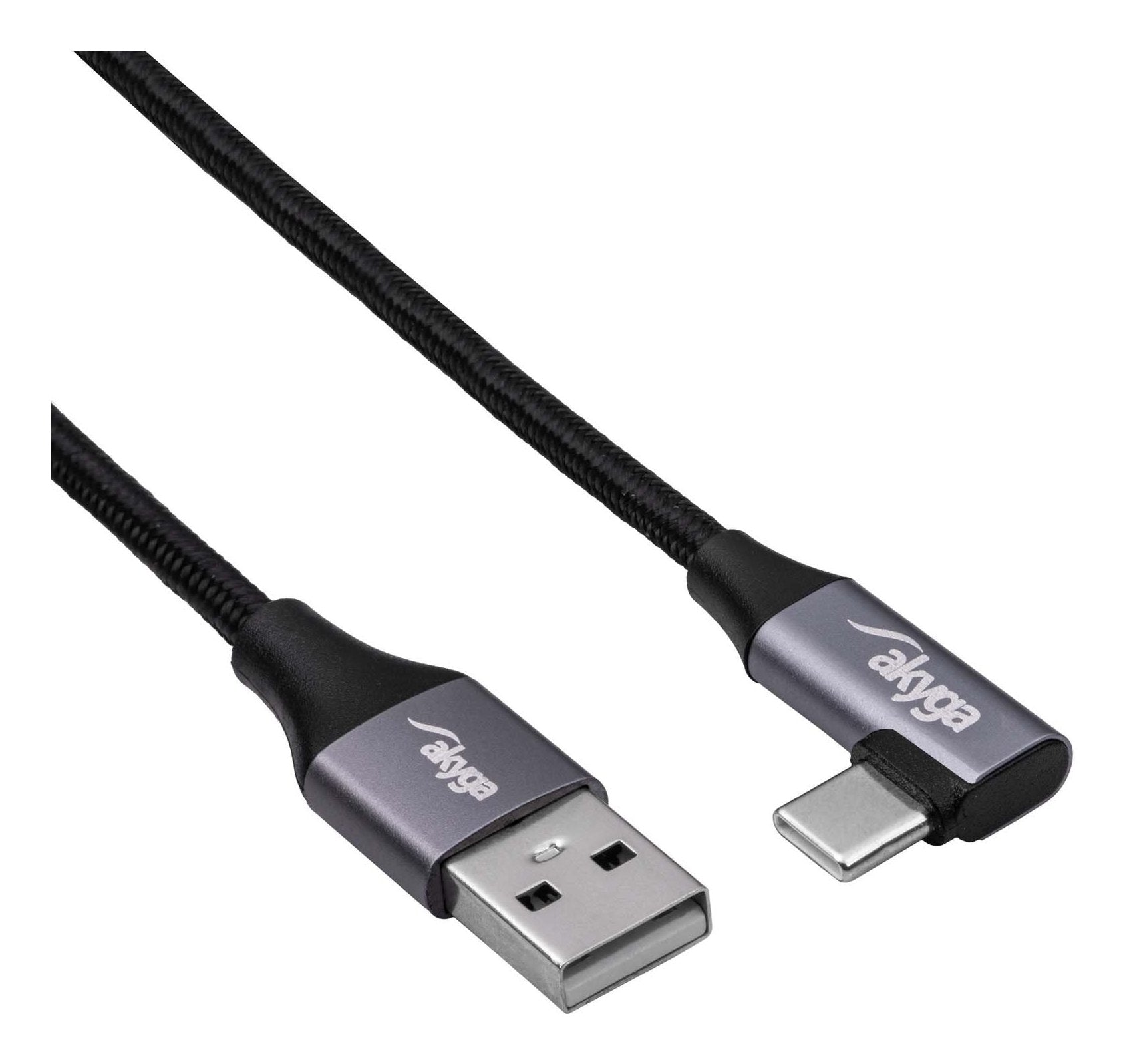 Akyga Cable Usb Ak-Usb-58 Usb Type A M Usb Tipo C M Angle Ver. 2.0 60w 0.3m