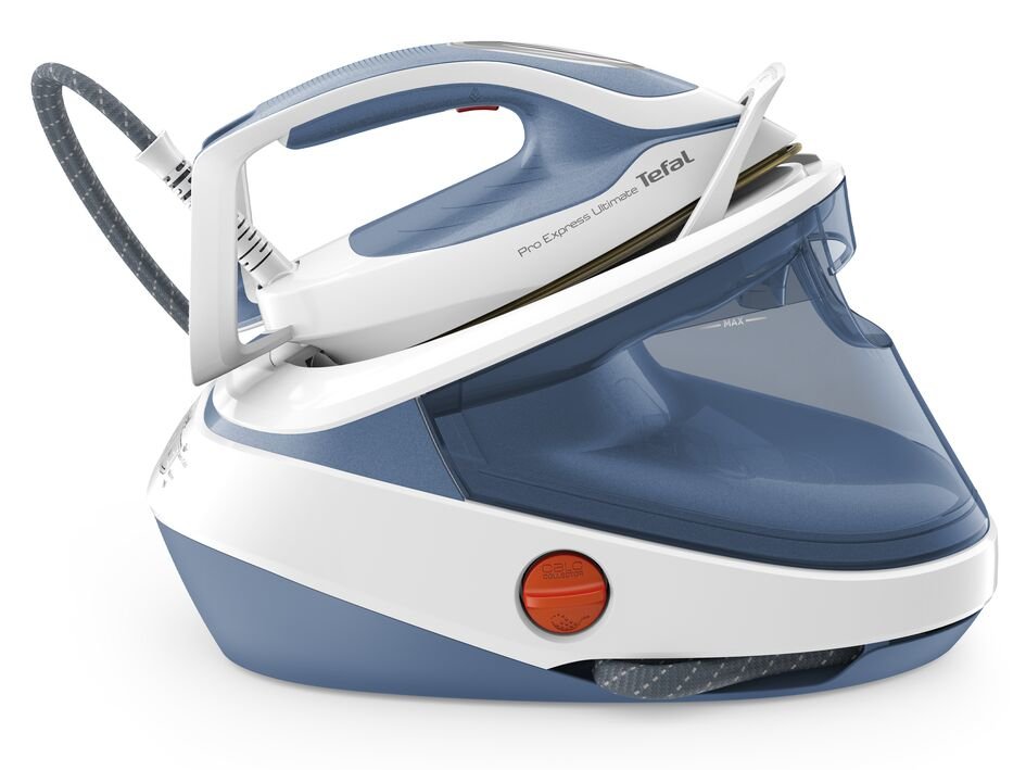 EAN 3121040085103 - Tefal Pro Express Ultimate II GV9710 1,2 L Durilium Airglide Autoclean Ultra Thin soleplate Azul, Blanco imagen 2