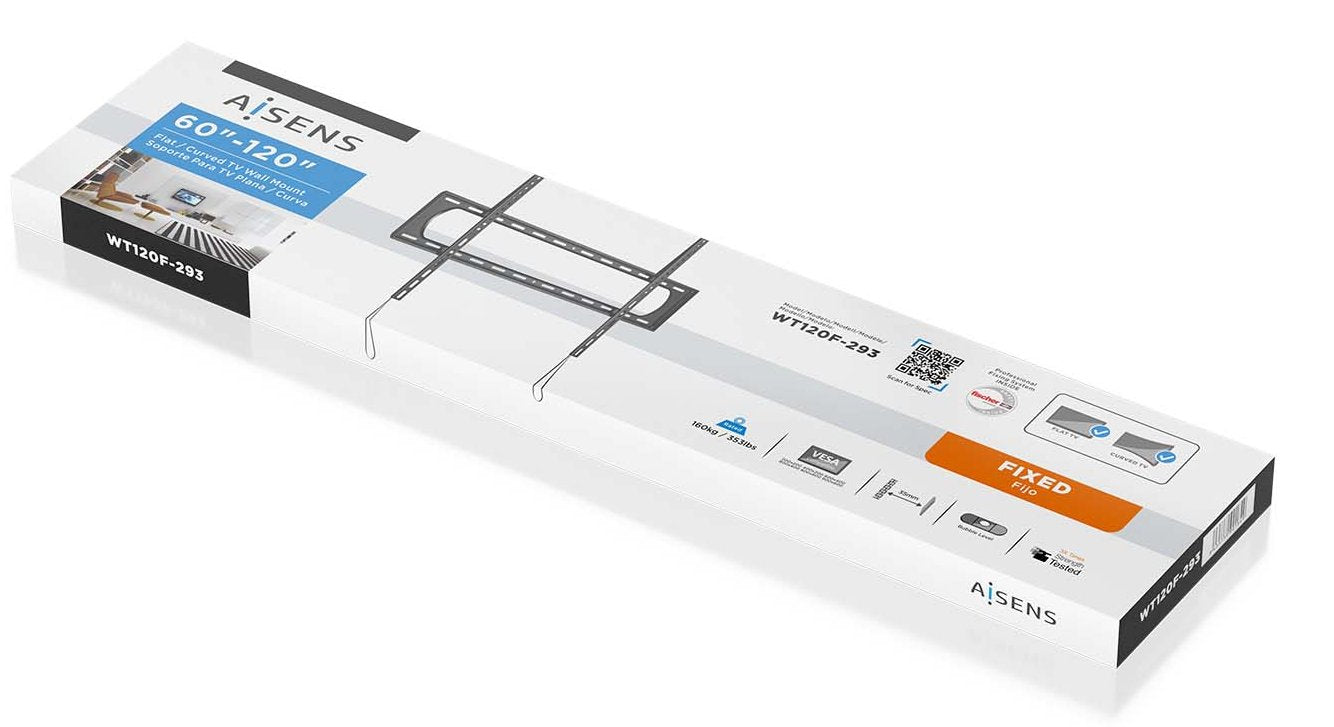 Aisens Soporte Eco Delgado Para Monitor/Tv 160kg De 60-120, Negro