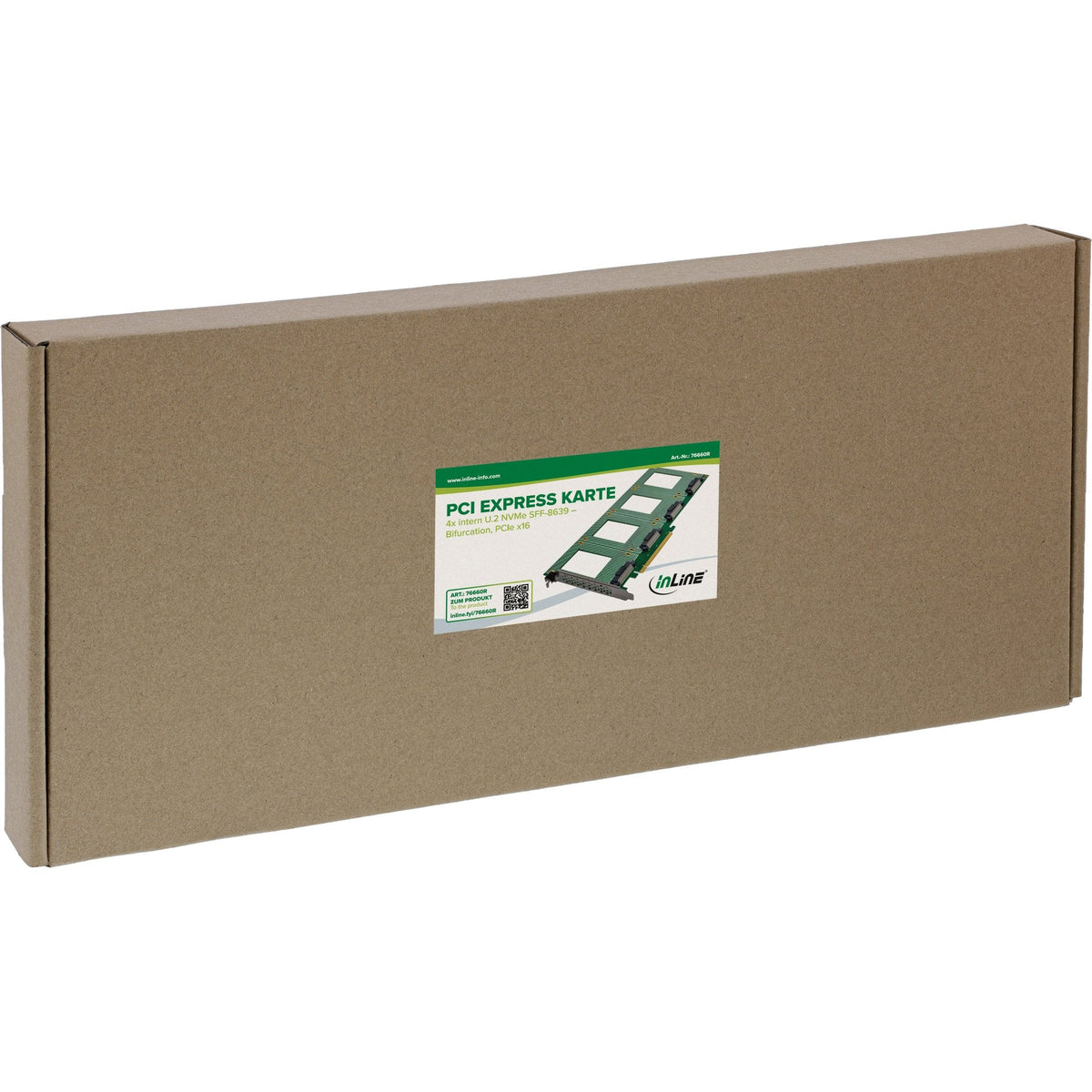 Inline Pcie Tarjeta A 4x Interno U.2 Nvme Sff-8639 Bifurcation - Pcie X16