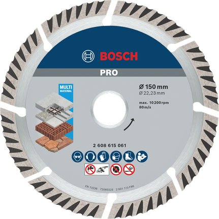 EAN 3165140869720 - Bosch 2 608 615 062 disco de diamante 15 cm Disco de diamante con borde segmentado imagen 1