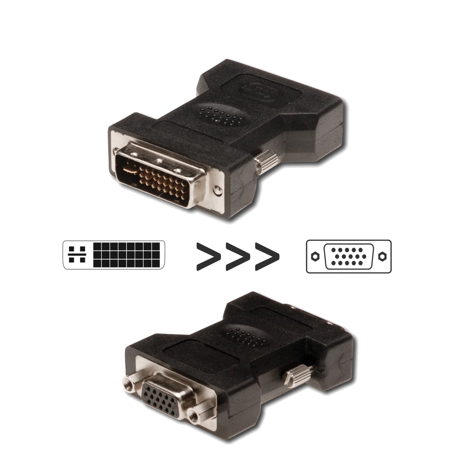 EAN 8056045871923 - Ewent EC1250 cambiador de género para cable DVI-I 24+5 VGA Negro imagen 4