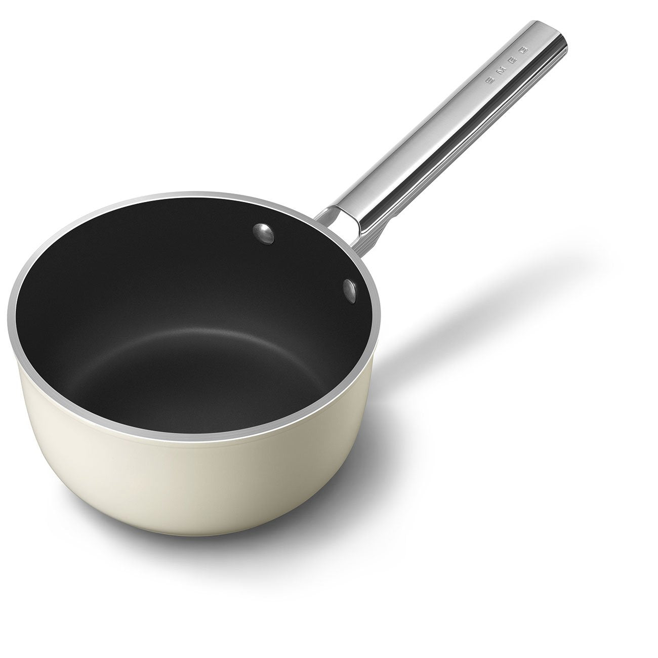 Smeg Spf2012crm Kochtopf, 20 Cm, Keramik, Edelstahlgriff, Mattcreme
