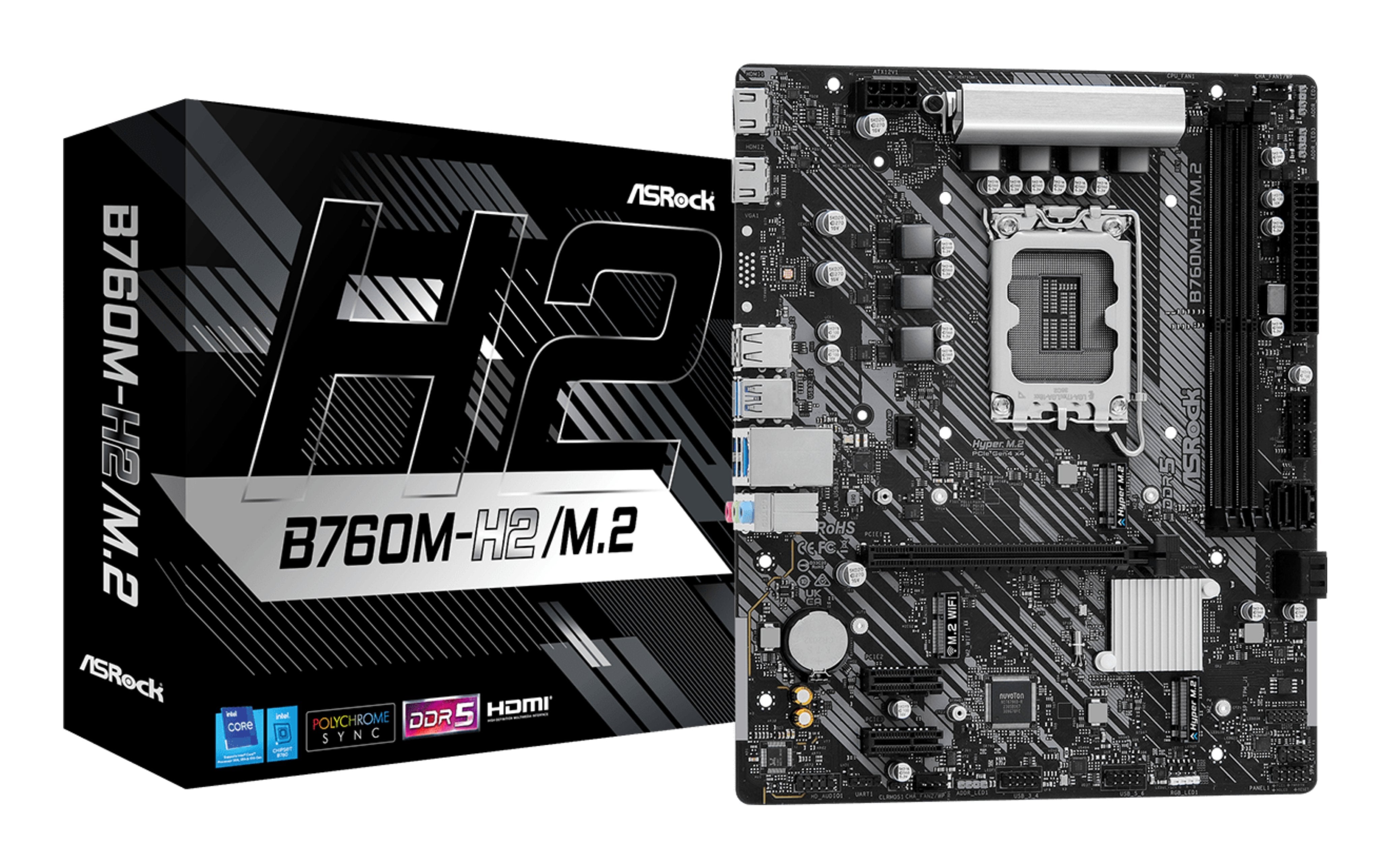 EAN 4710483944215 - Asrock B760M-H2/M.2 Intel B760 LGA 1700 micro ATX imagen 1
