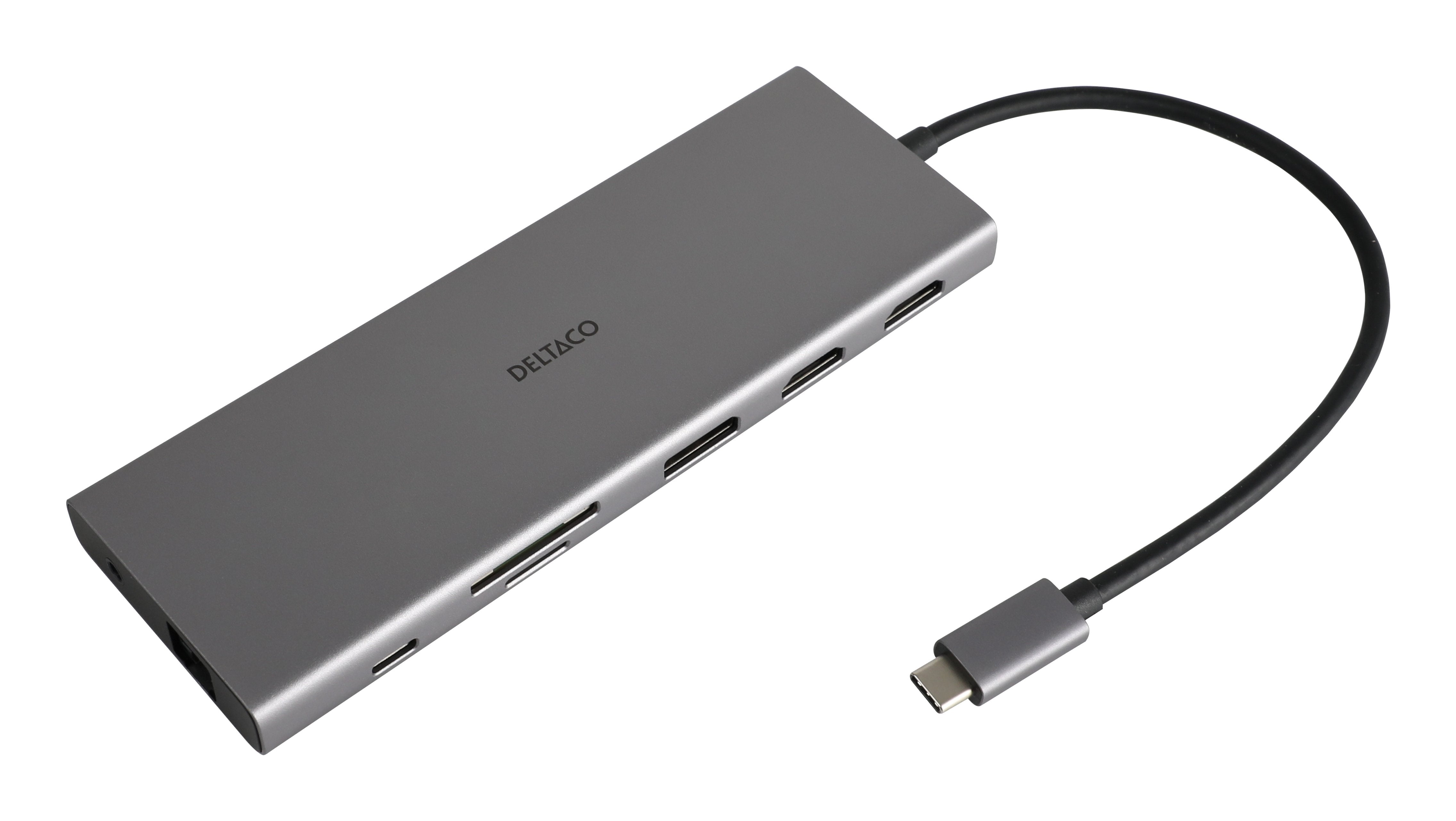 EAN 7333048060624 - Deltaco USBC-HDMI27 base para portátil y replicador de puertos USB Tipo C Plata imagen 1