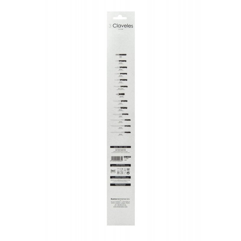 Cuchillo Jamonero Alveolado Pom 29 Cm. - 11,5" D 3 Claveles