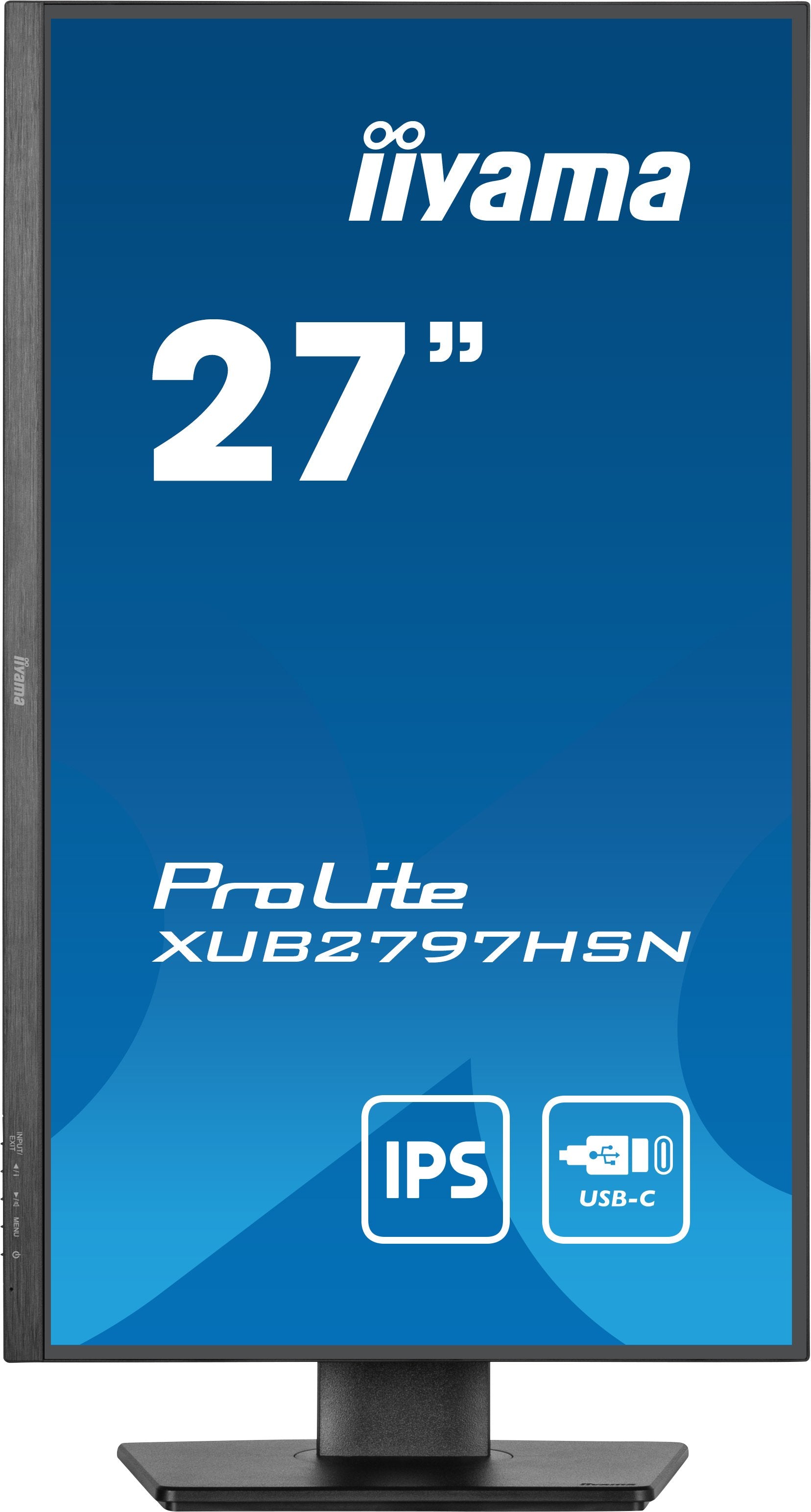 Monitor Iiyama Prolite Xub2797hsn-B1 (27 Pulgadas), Negro (Mate), Fullhd, Ips, Usb-C, Rj-45, Panel 100hz Xub2797hsn-B1