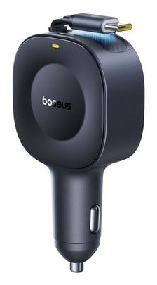 Primetrip Vr2 Car Charger With Retractable Cable C+C 30w Cosmic Black