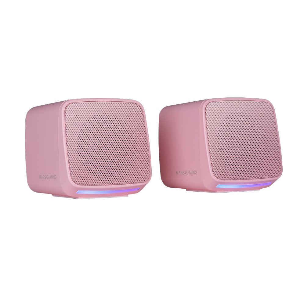 Altavoces Bluetooth Ms-Pro Rosa Mars Gaming Iluminación Rgb Flow Dinámica/ 10w/ Control De Volumen/ Conexión Jack 3.5mm