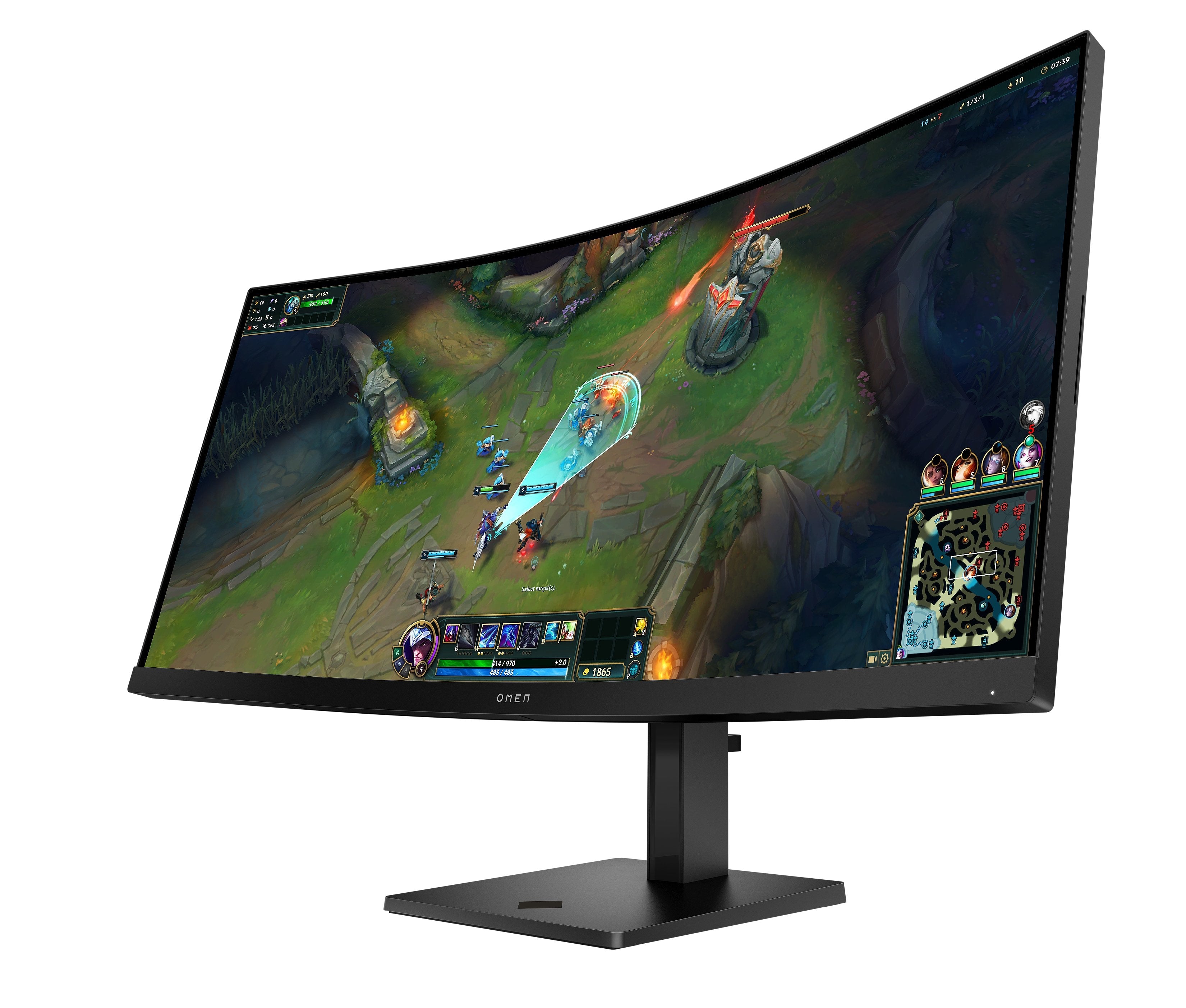 EAN 198701658788 - HP OMEN 34 inch WQHD 180Hz Curved Gaming Monitor - 34c G2 pantalla para PC 86,4 cm (34") 3440 x 1440 Pixel imagen 4