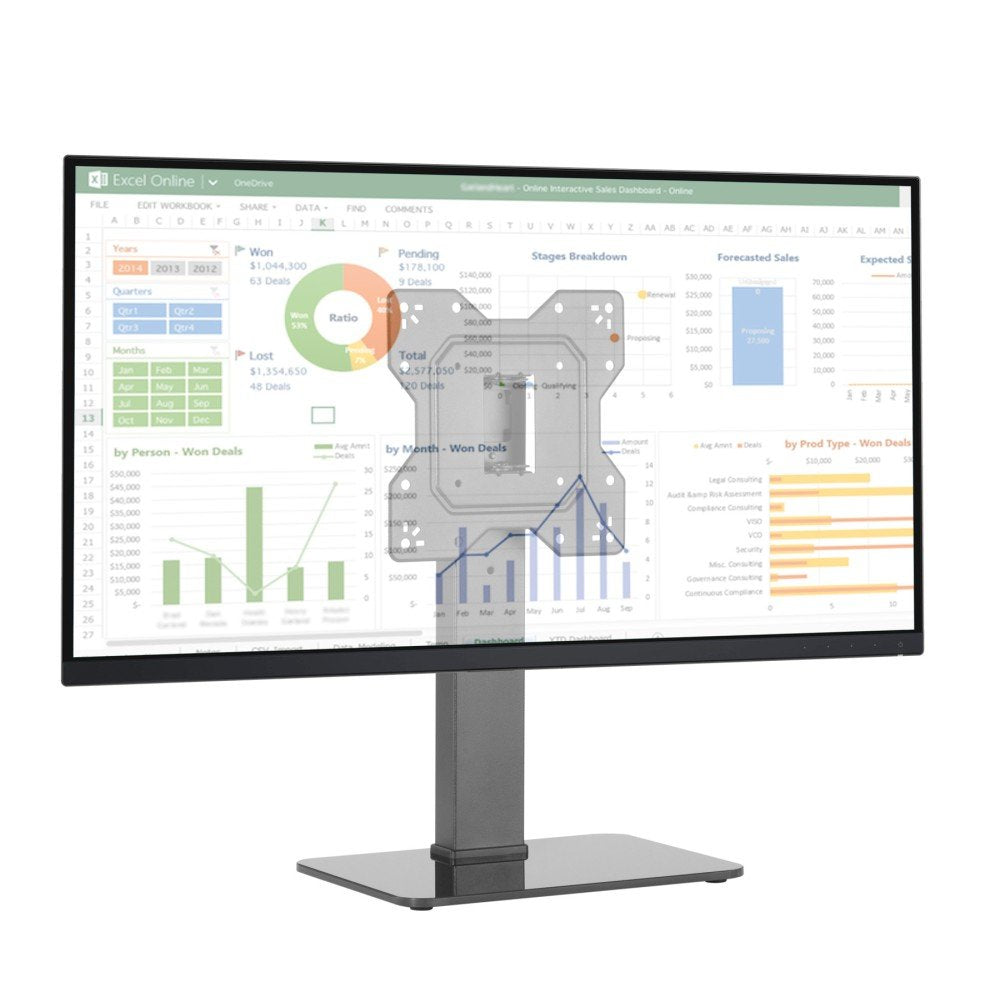 EAN 8059018364095 - Techly ICA-LCD 323S soporte para monitor 109,2 cm (43") Escritorio Negro imagen 4