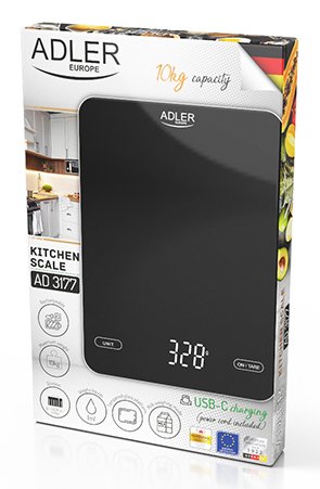 EAN 5903887808583 - Adler AD 3177B báscula de cocina Negro Encimera Rectángulo Báscula electrónica de cocina imagen 5