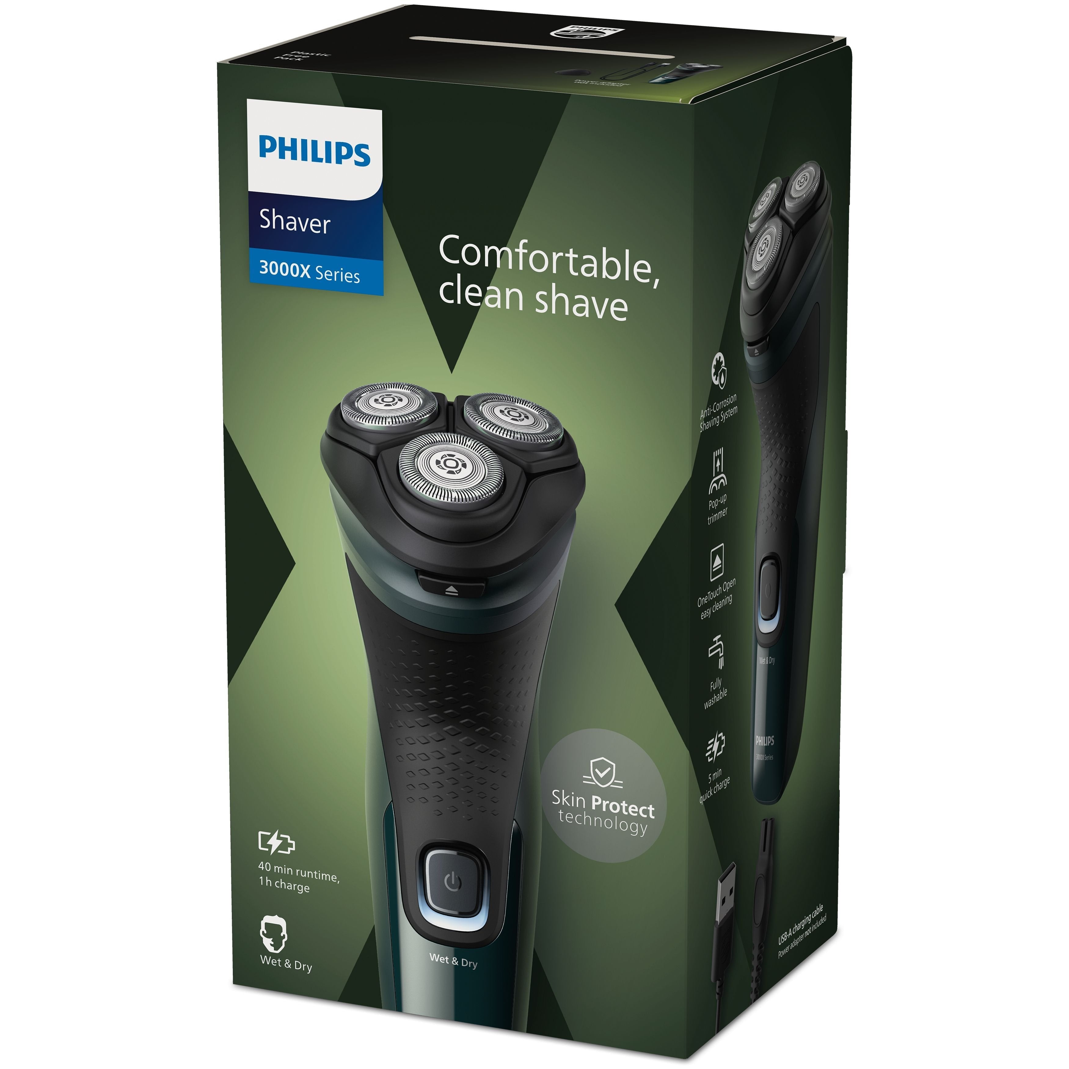 Afeitadora Philips Shaver 3000x Series X3002/00 Eléctrica En Seco Y En Húmedo