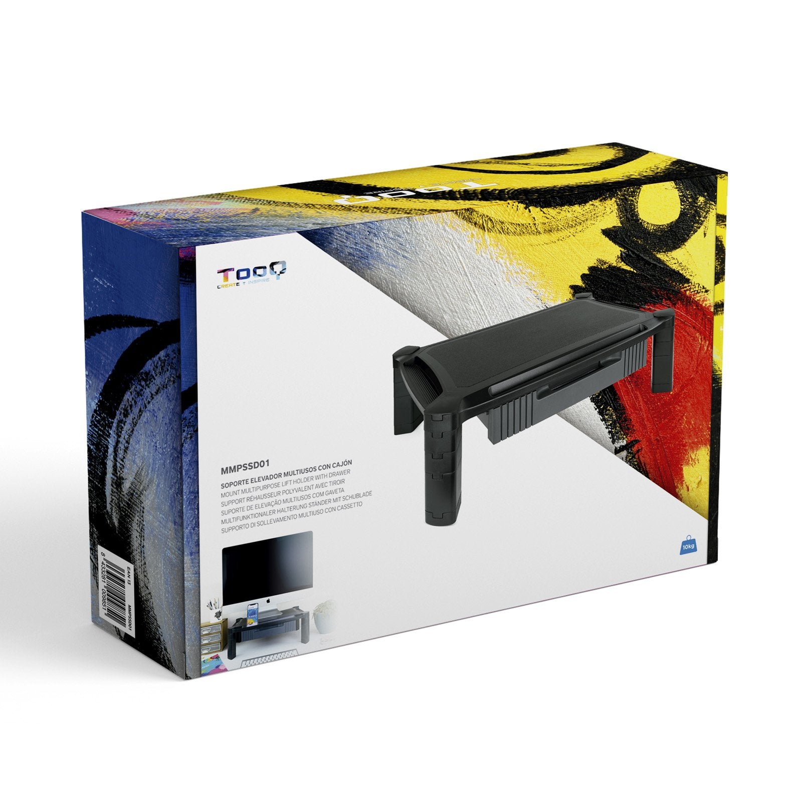 EAN 8433281009851 - TooQ MMPSSD01 soporte para monitor Escritorio Negro imagen 15