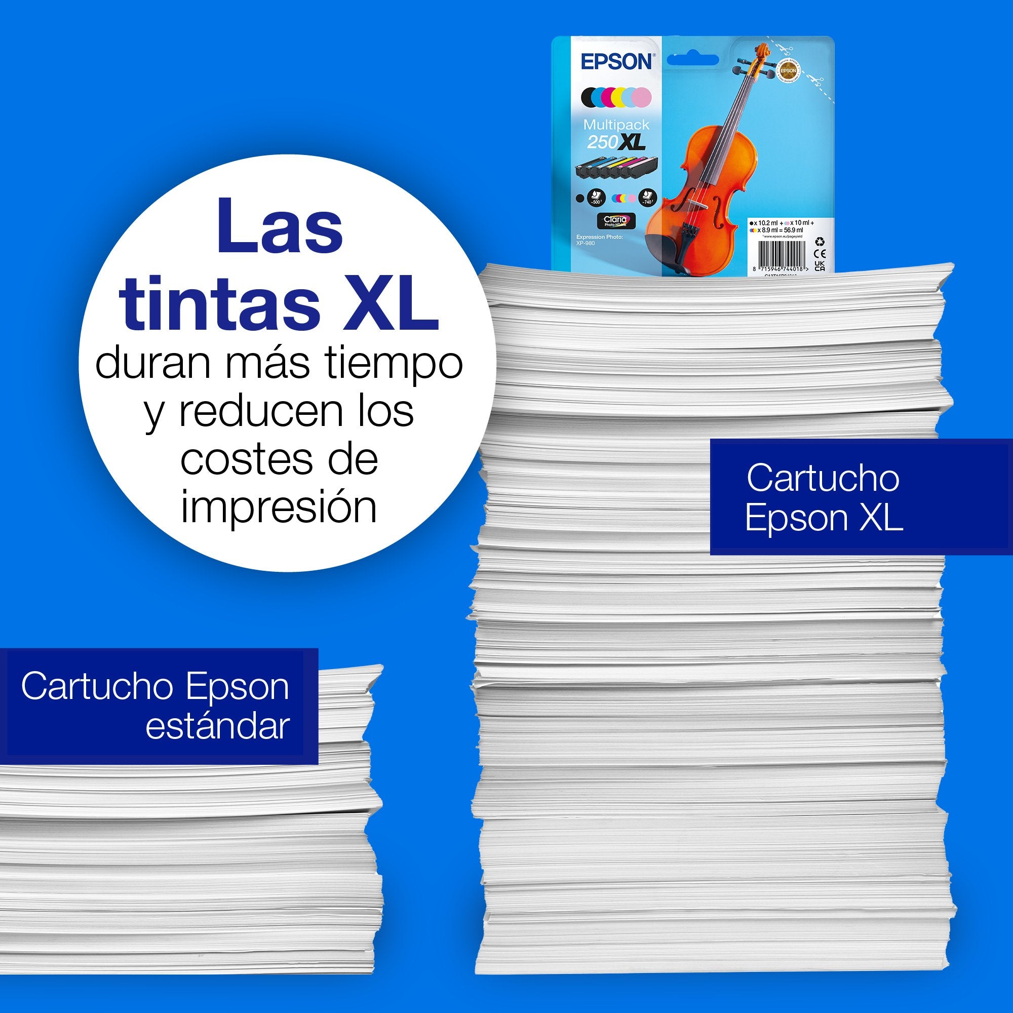 EAN 8715946744018 - Epson 250XL Violin Claria Photo HD cartucho de tinta 1 pieza(s) Original High (L) Yield Negro, Cian, Cian imagen 5