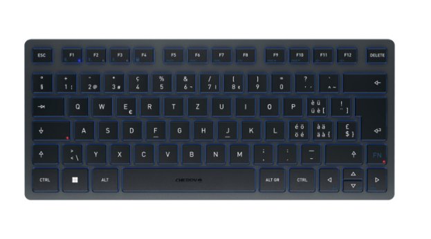 EAN 4025112107719 - CHERRY KW 7100 MINI BT teclado Universal Bluetooth QWERTZ Suizo Azul imagen 1