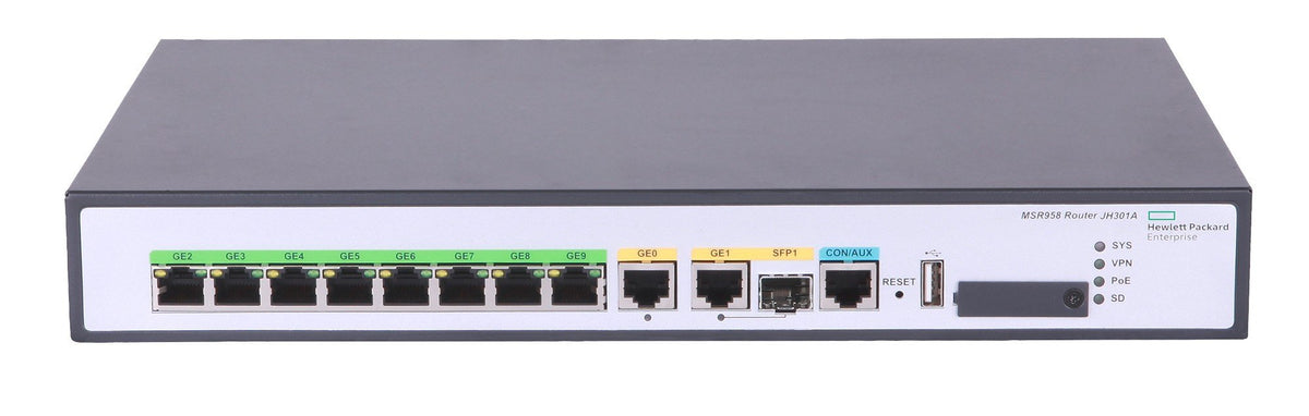 EAN 0190017640358 - HPE Networking Comware 10GbE and Combo MSR958X router Gigabit Ethernet Gris imagen 1