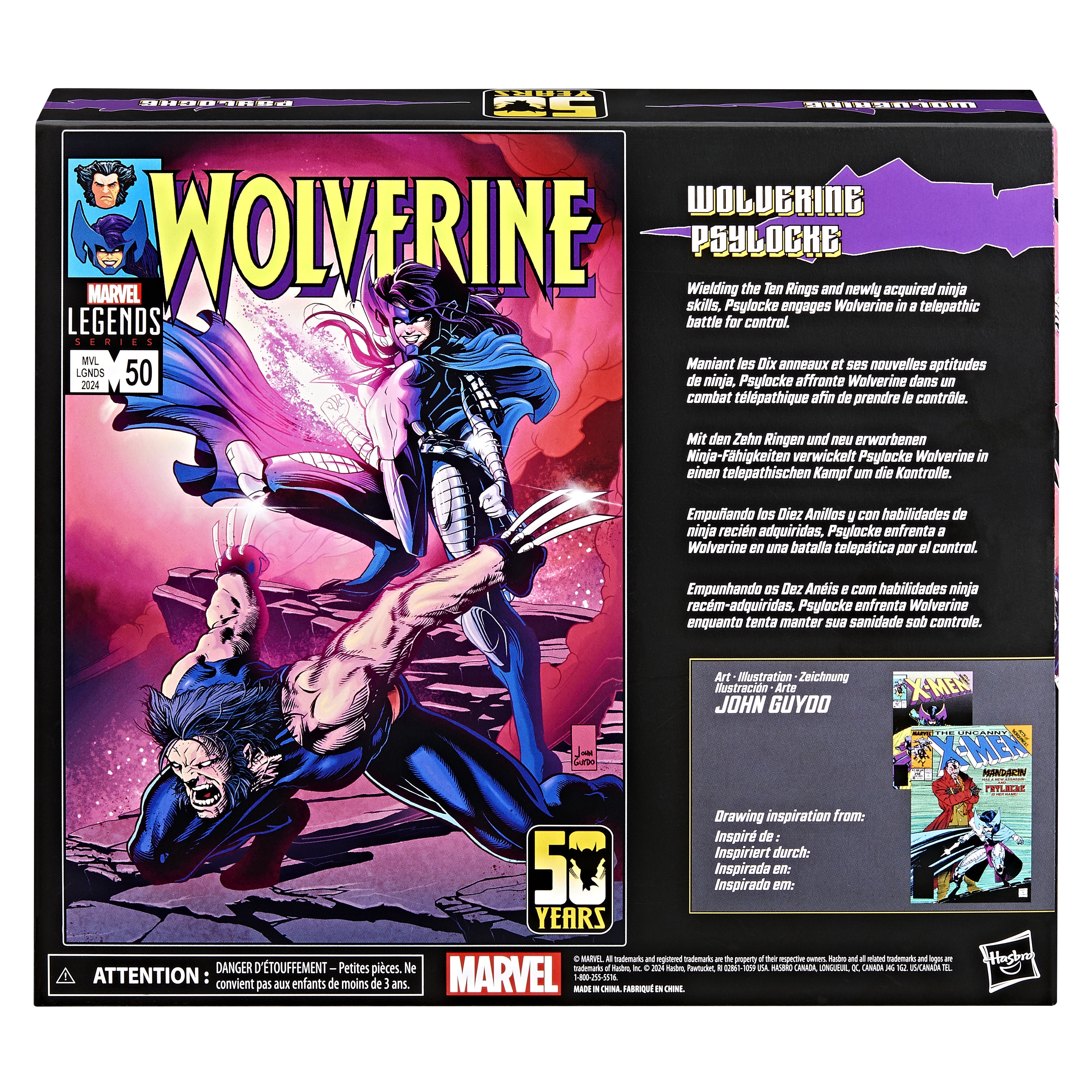 Set Figuras Hasbro Marvel Legends Series Wolverine & Lady Psylocke