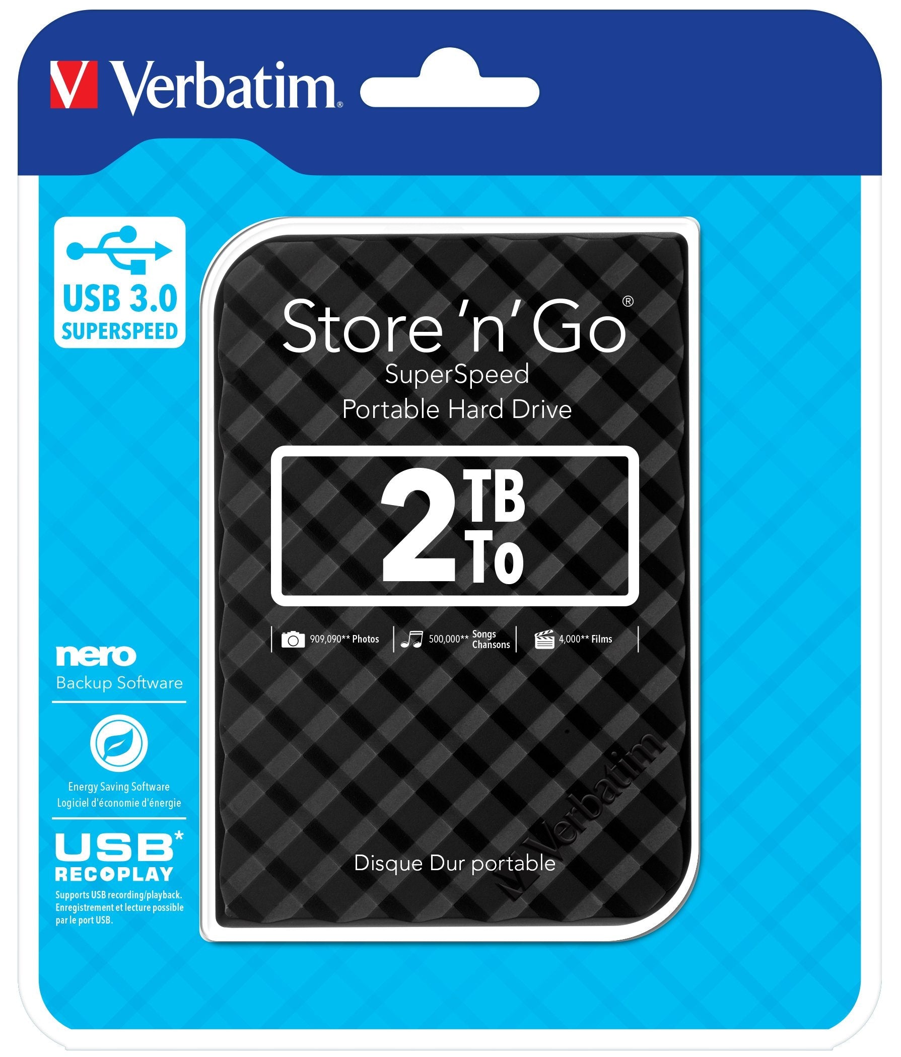 Verbatim 2.5" Store ´N´ Go Usb 3.0 Gen.2 Externe Festplatte 2 Tb Negro