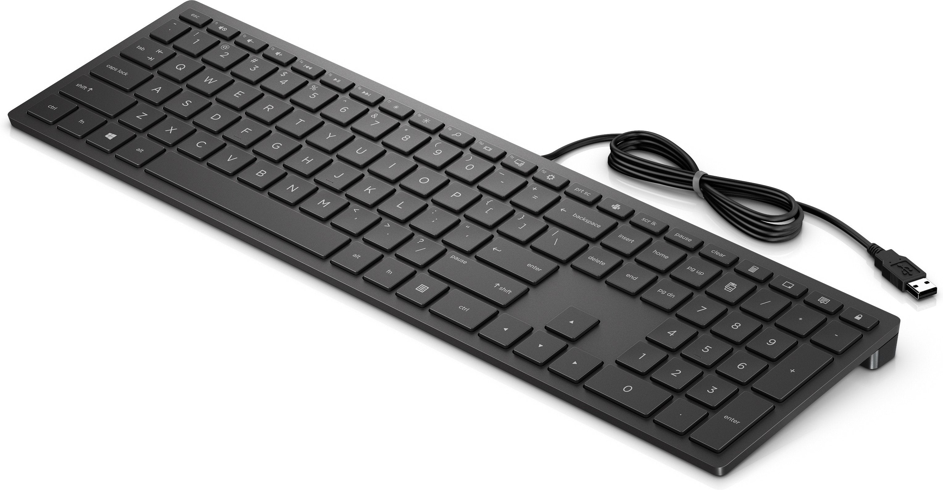 Hp Teclado Con Cable Pavilion 300 Negro, Completo (100%), Usb, Interruptor Mecánico, Negro