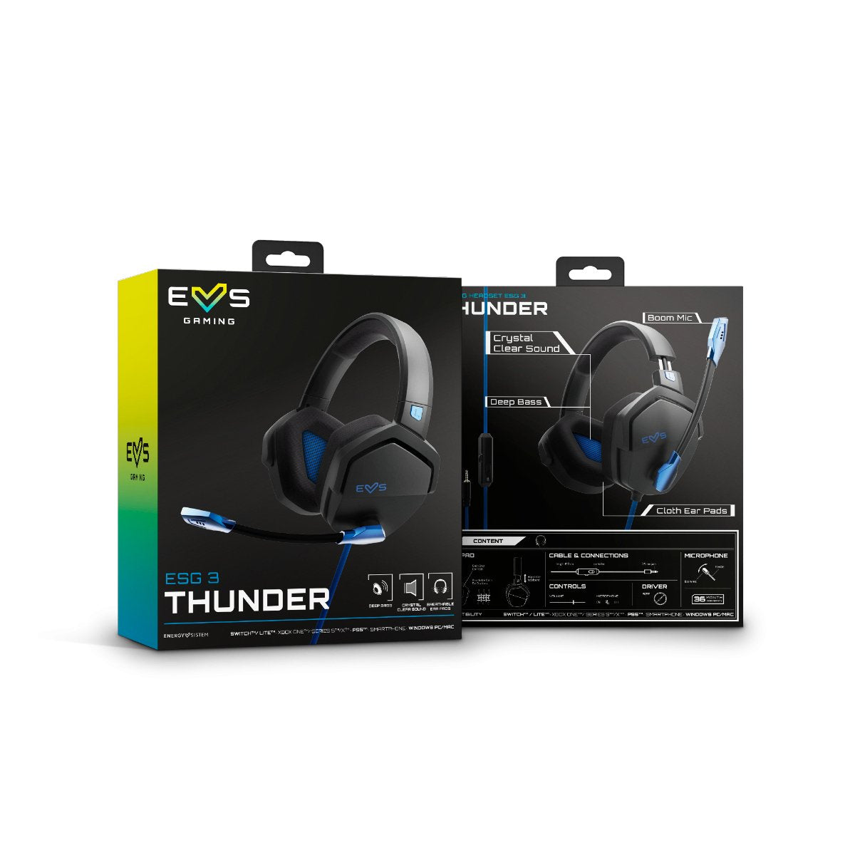 EAN 8432426453177 - Energy Sistem ESG 3 Blue Thunder Auriculares Alámbrico Diadema Juego Negro, Azul imagen 5