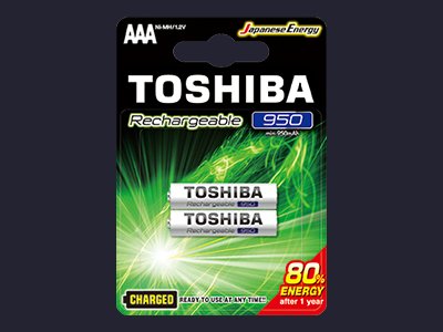 Pack De 2 Pilas Aaa Toshiba Rechargeable 1.2v Recargables