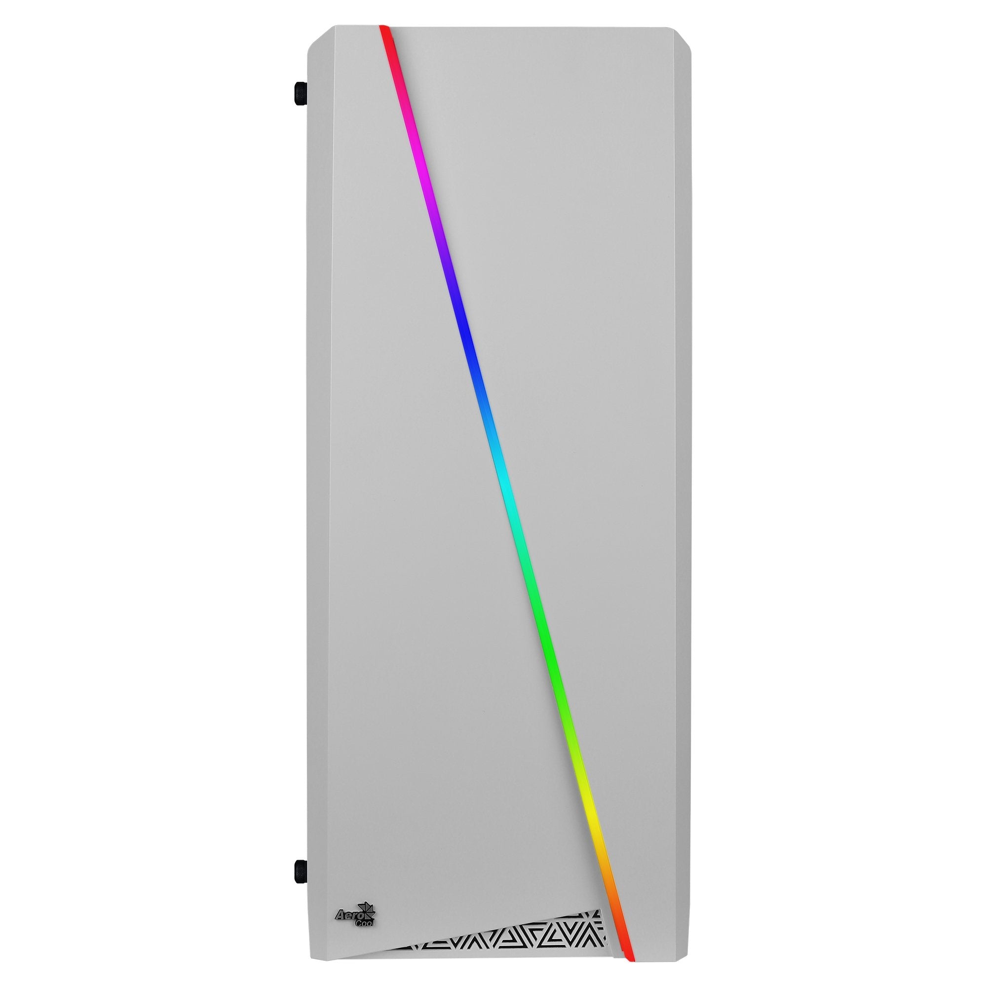Caja Pc Aerocool Semitorre Cylon White Frontanl Elegante Con Linea De Iluminacion Rgb Lateral Transluciodo Acrilico Lector Sd Y Microsd 198(W)X4