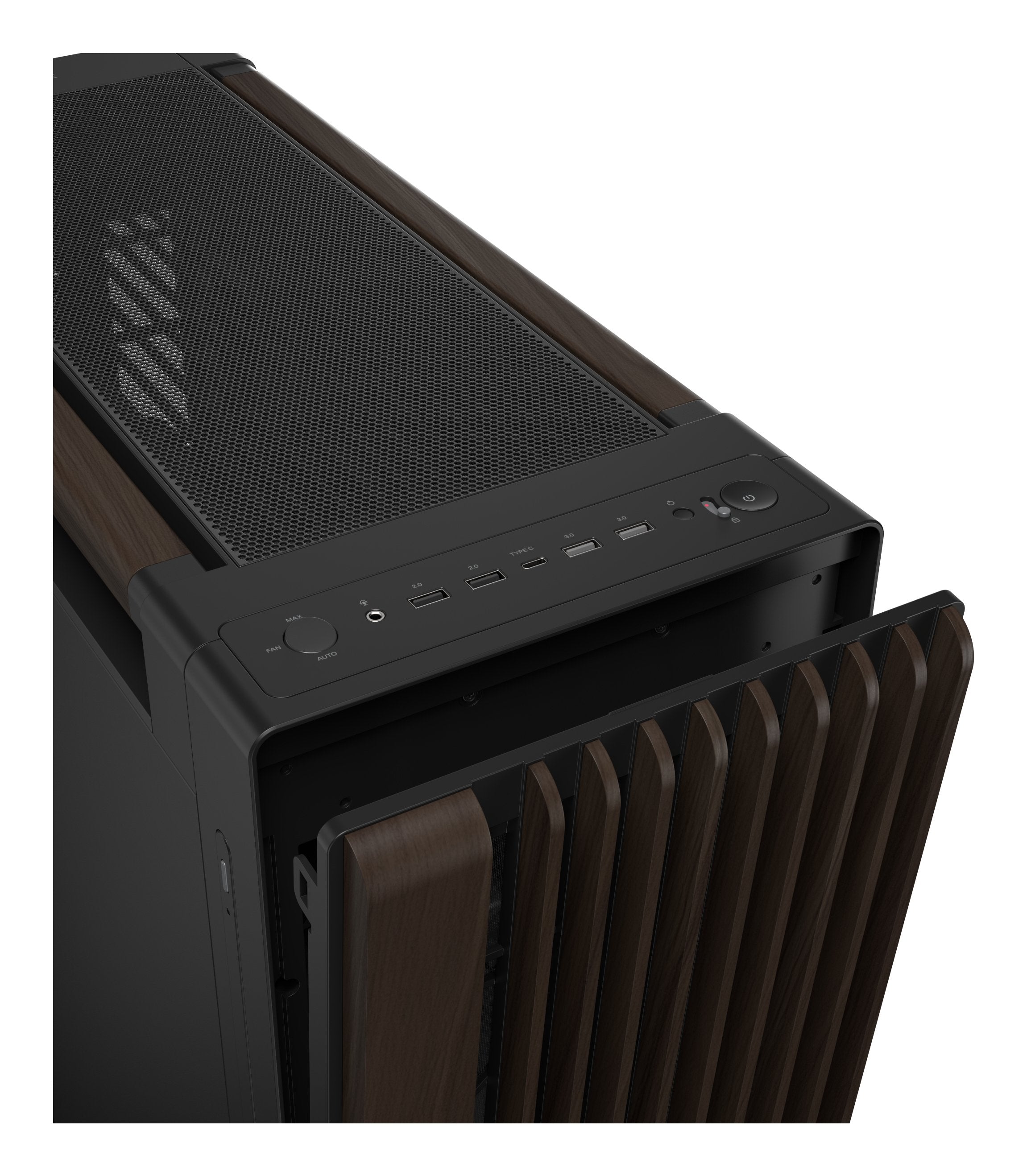 Caja Pc Asus Geh Proart Pa602 Walnut Wood Metal Pwm Modern Negro