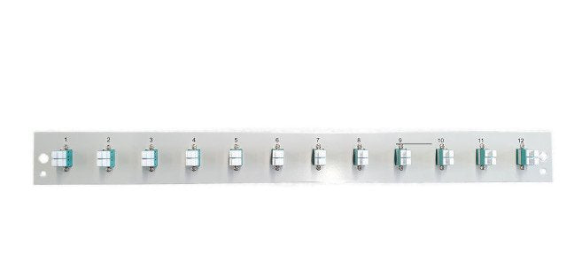 Bestckte Panel Frontal Con 12 X Lc Duplex Empalme Os2, Gris